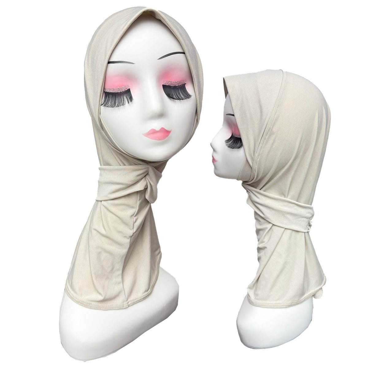 Stretch Underscarf Hijab Cap with Snap Button(MH234) - Mariam's Collection