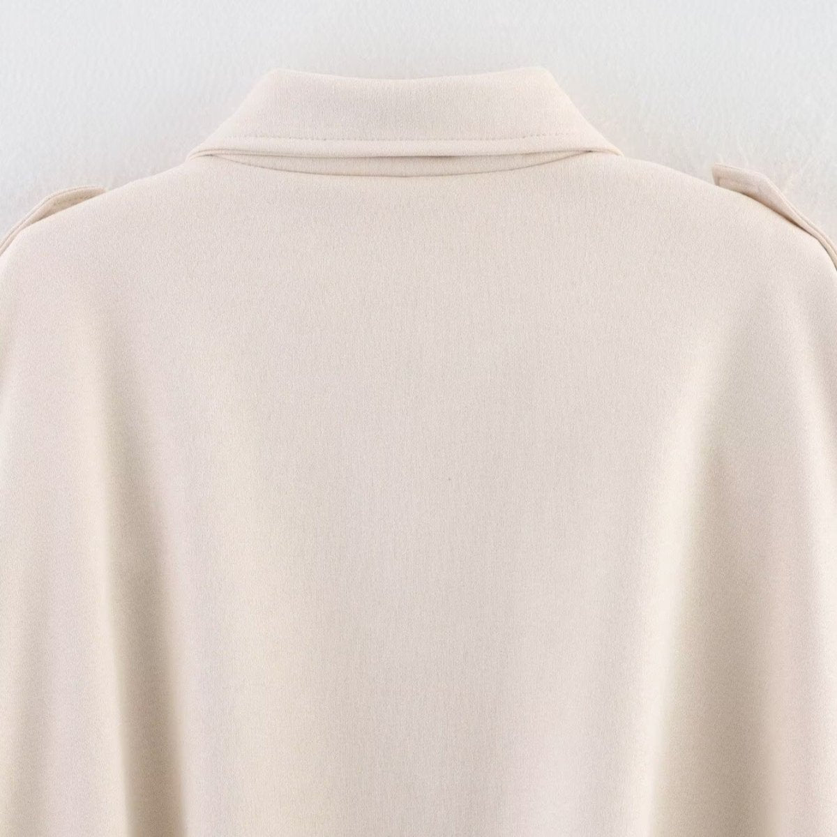 Suede Bomber Jacket | Collared Flight Jacket with Shoulder Tabs(MS240) - Mariam's Collection