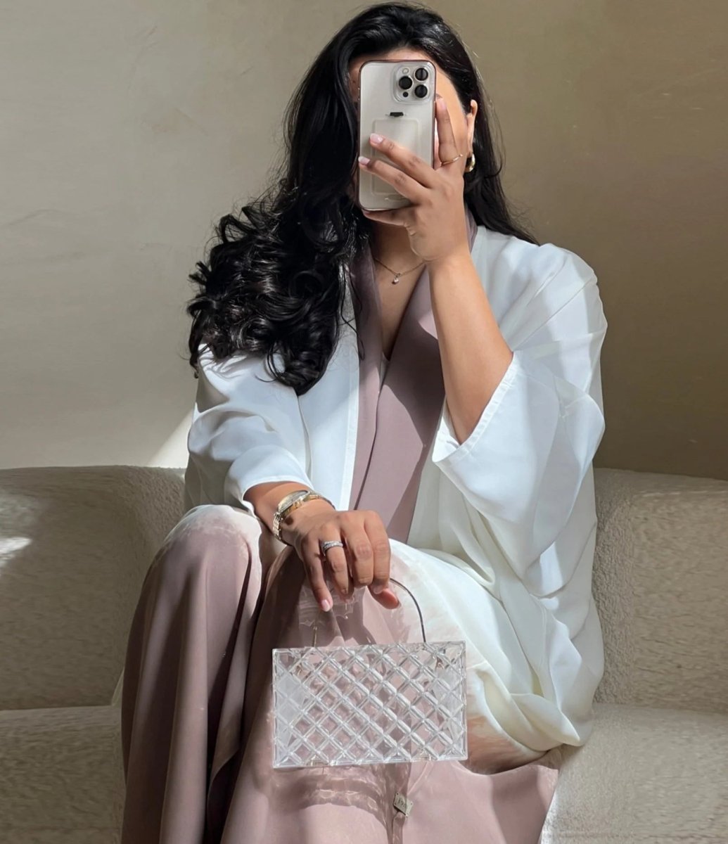 Tie-Dyed Muslim Abaya Dress | Summer Gradient Color Cardigan Cape with Flowy Bell Sleeves