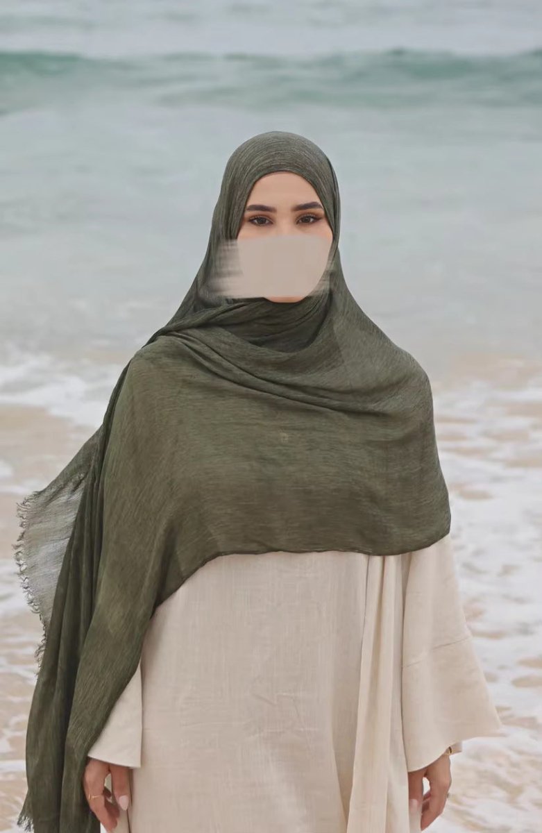 Textured Rayon Crinkle Hijab in Solid Hues Breathable Women's Wrap Hijab (MH145) - Mariam's Collection