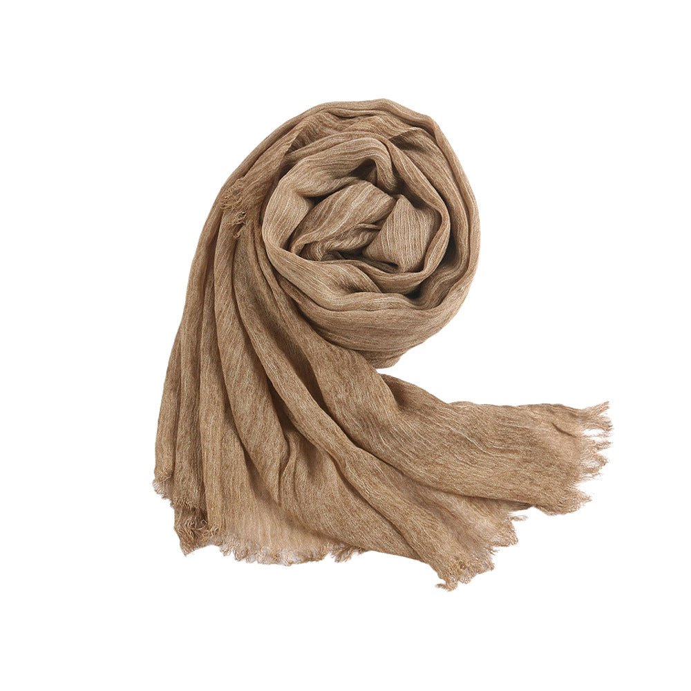 Textured Rayon Crinkle Hijab in Solid Hues Breathable Women's Wrap Hijab (MH145) - Mariam's Collection