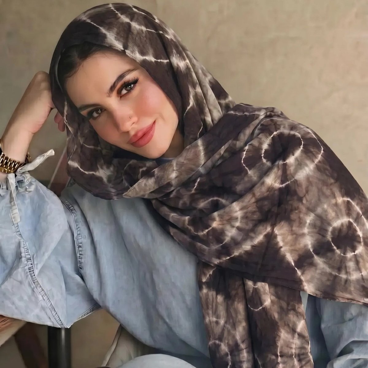 Tie-Dye Hijab Scarf(MH232) - Mariam's Collection