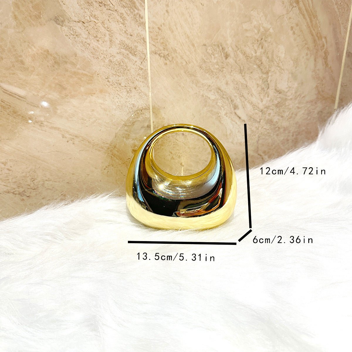 Trendy Acrylic Handbag for Women - Shiny Metal Crossbody/Shoulder Tote (Mini Crescent Design)(MAC239) - Mariam's Collection