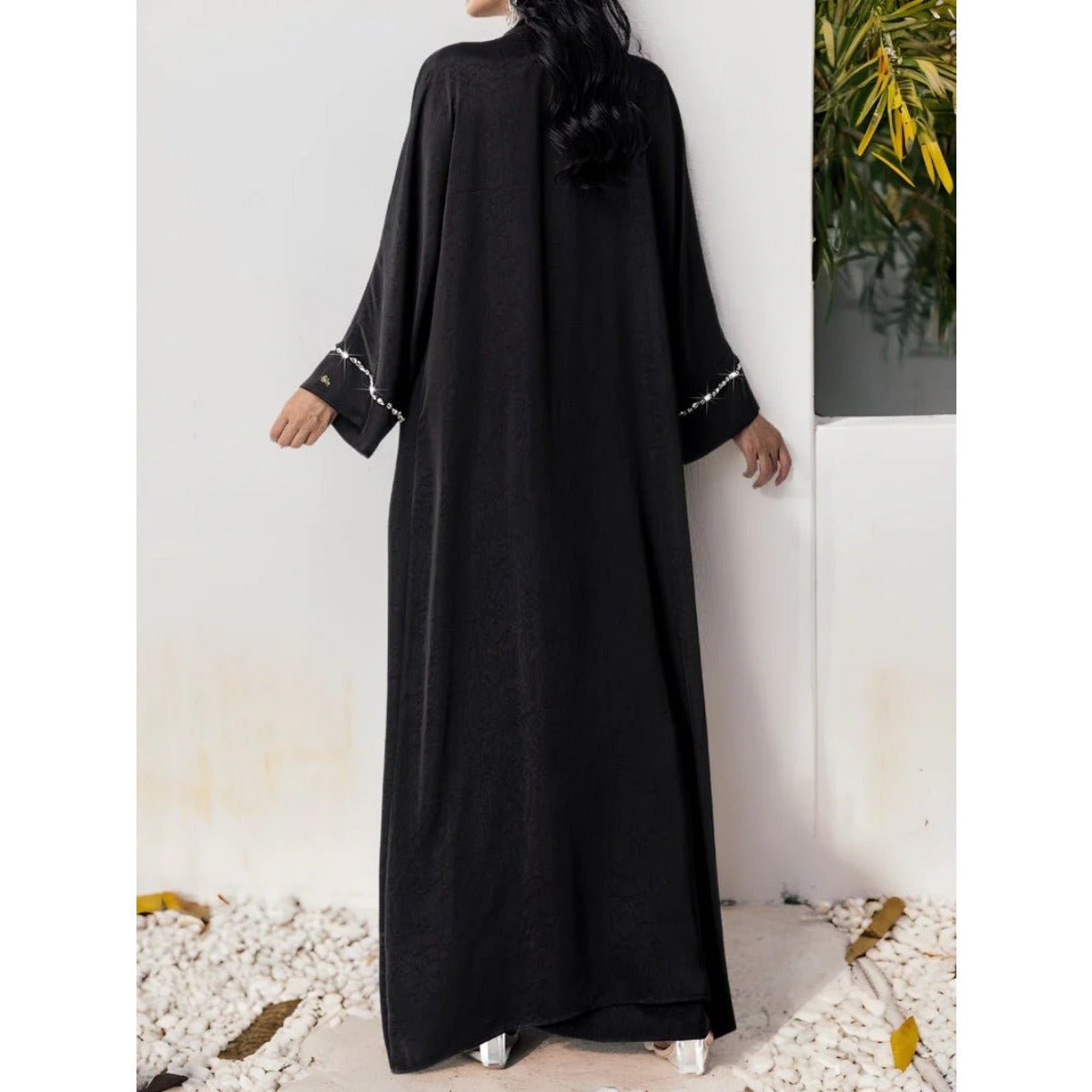 Two - Piece Kaftan Fashion Hand - Stitched Diamond Dress.(MOA150) - Mariam's Collection