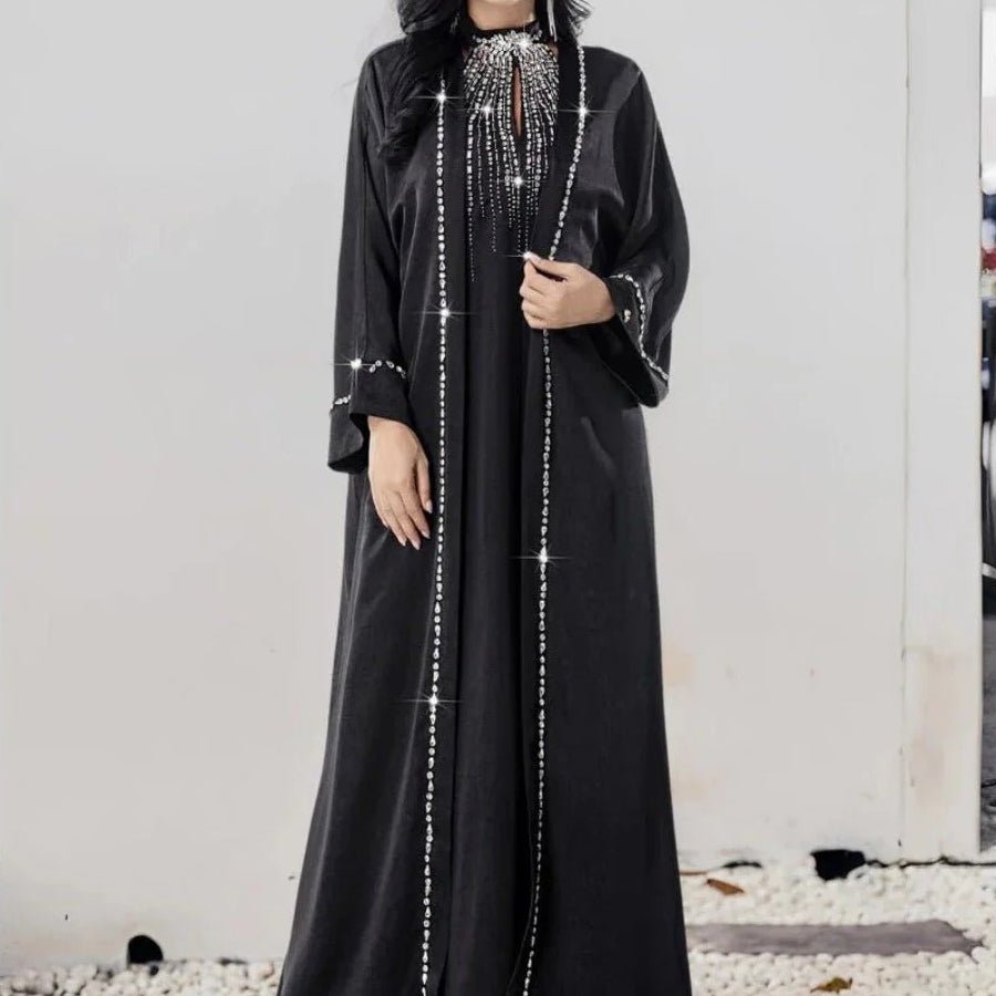 Two-Piece Kaftan Fashion Hand-Stitched Diamond Dress(MOA150) - Mariam's Collection