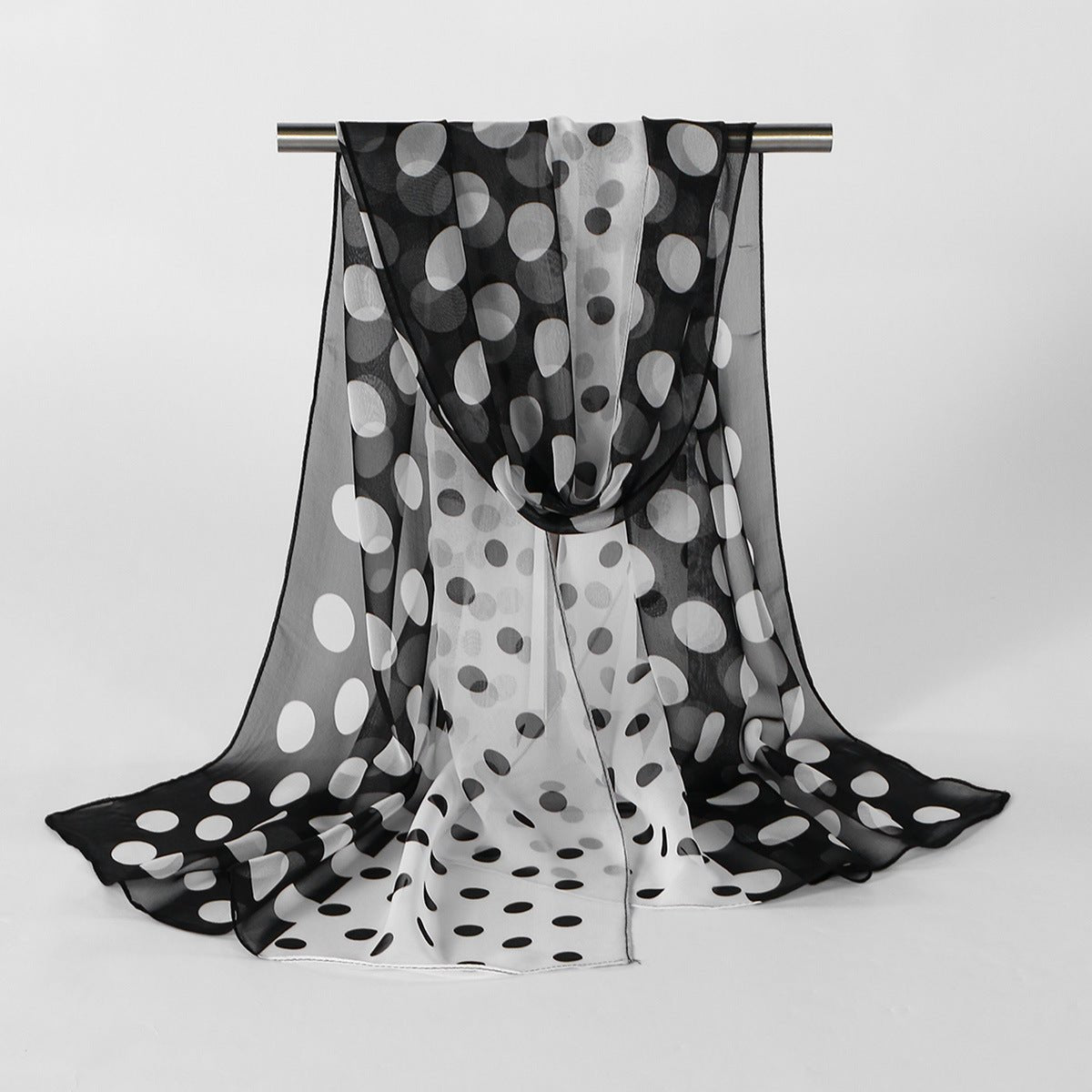 Two-Tone Polka Dot Chiffon Hijab Scarf(MH247) - Mariam's Collection