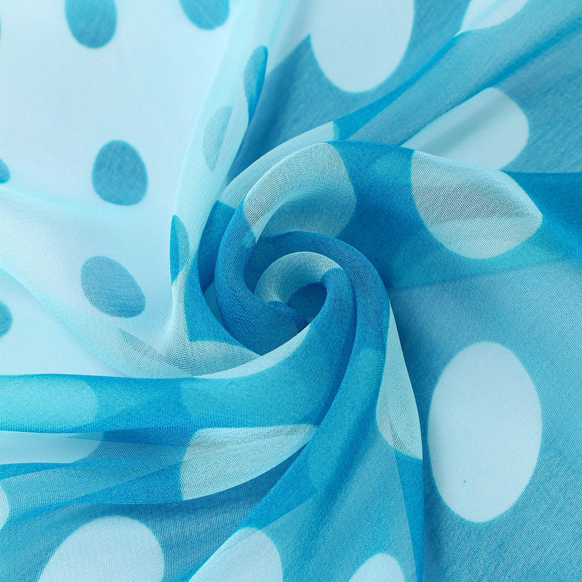 Two-Tone Polka Dot Chiffon Hijab Scarf(MH247) - Mariam's Collection