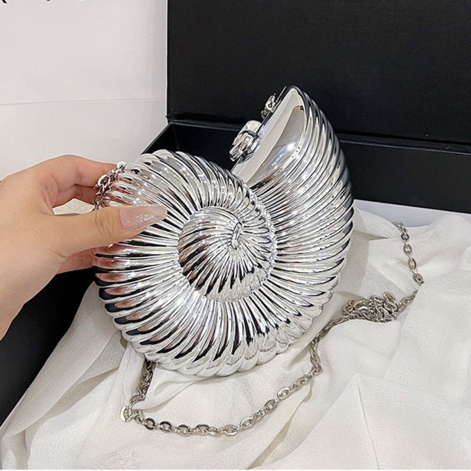 Unique Chic Conch Shell Inspired Clutch Bag (MAC311) - Mariam's Collection