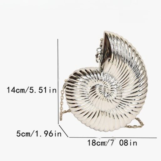 Unique Chic Conch Shell Inspired Clutch Bag (MAC311) - Mariam's Collection