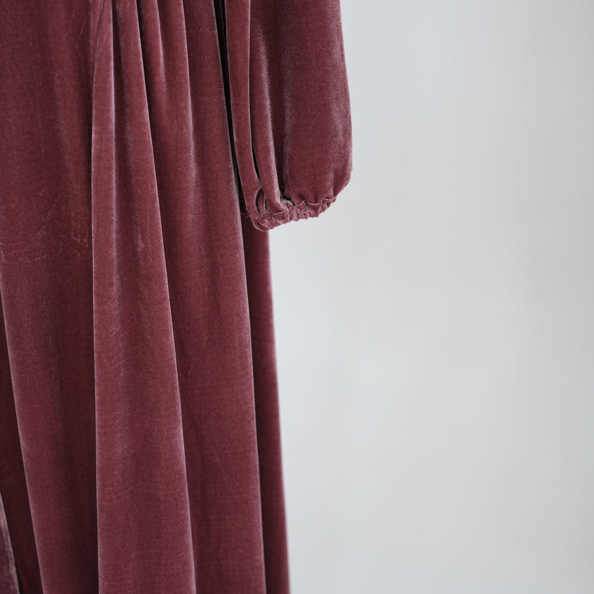 Velvet-Look Fit-and-Flare Maxi Dress(MS562) - Mariam's Collection