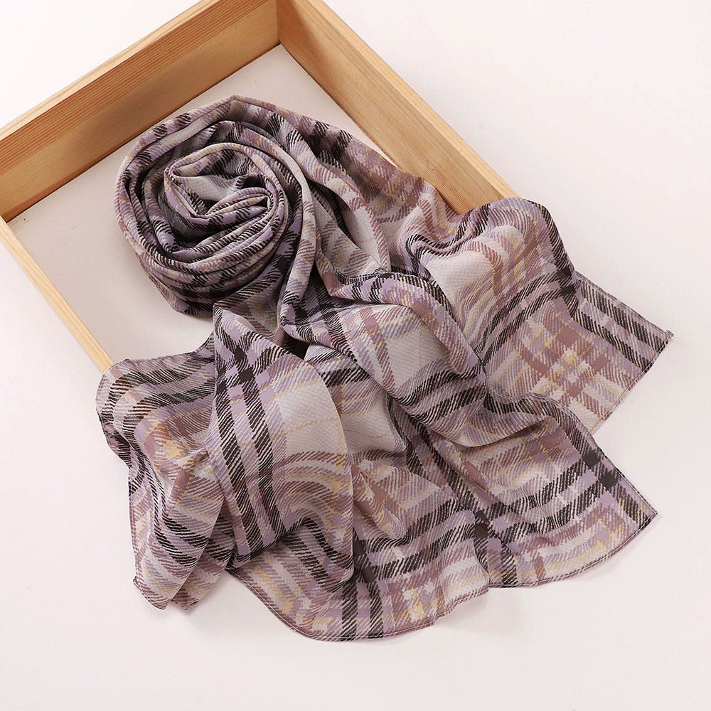 Versatile Chiffon Printed Floral Scarf Hijab (MH183) - Mariam's Collection