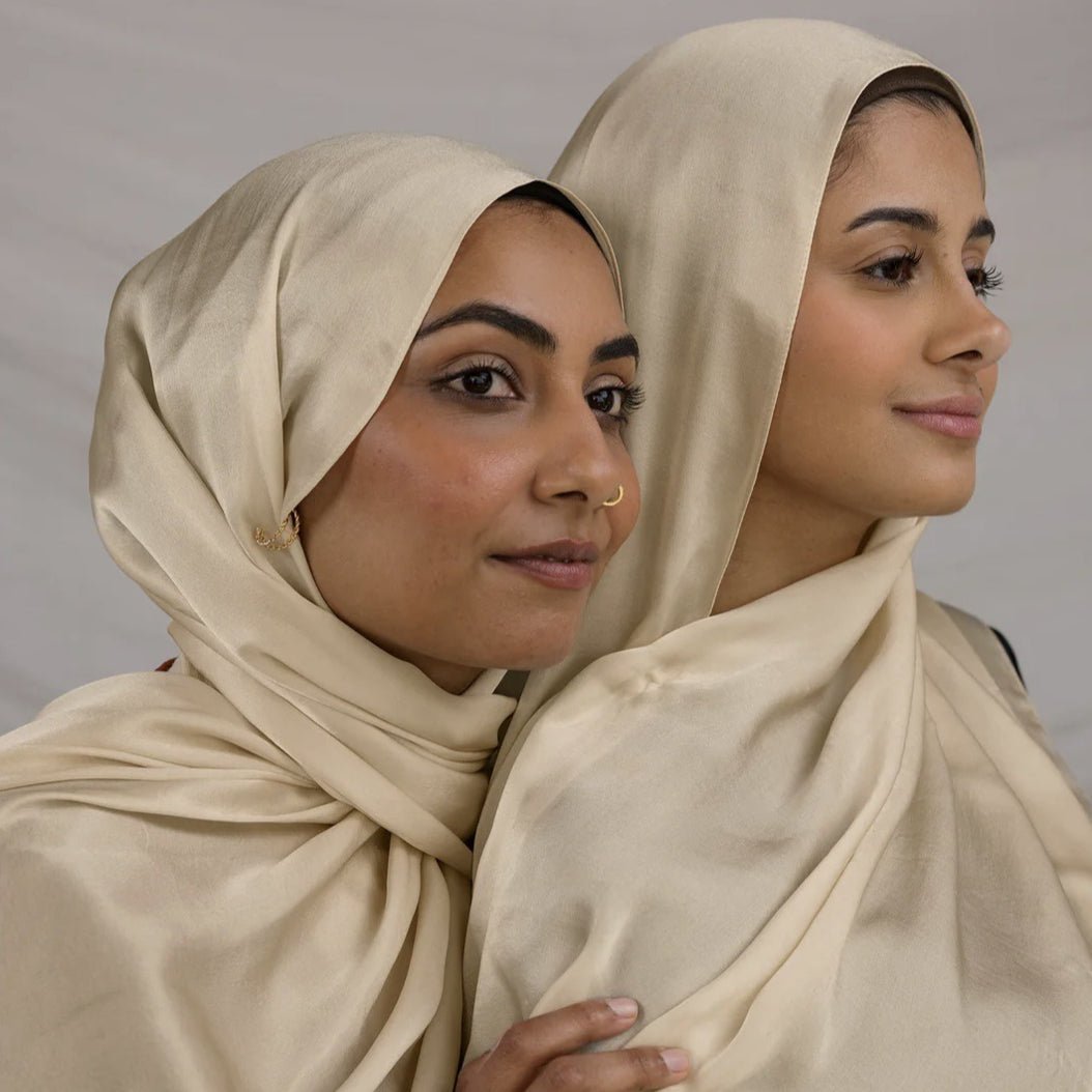 Versatile Headscarf Solid Color Satin Hijab