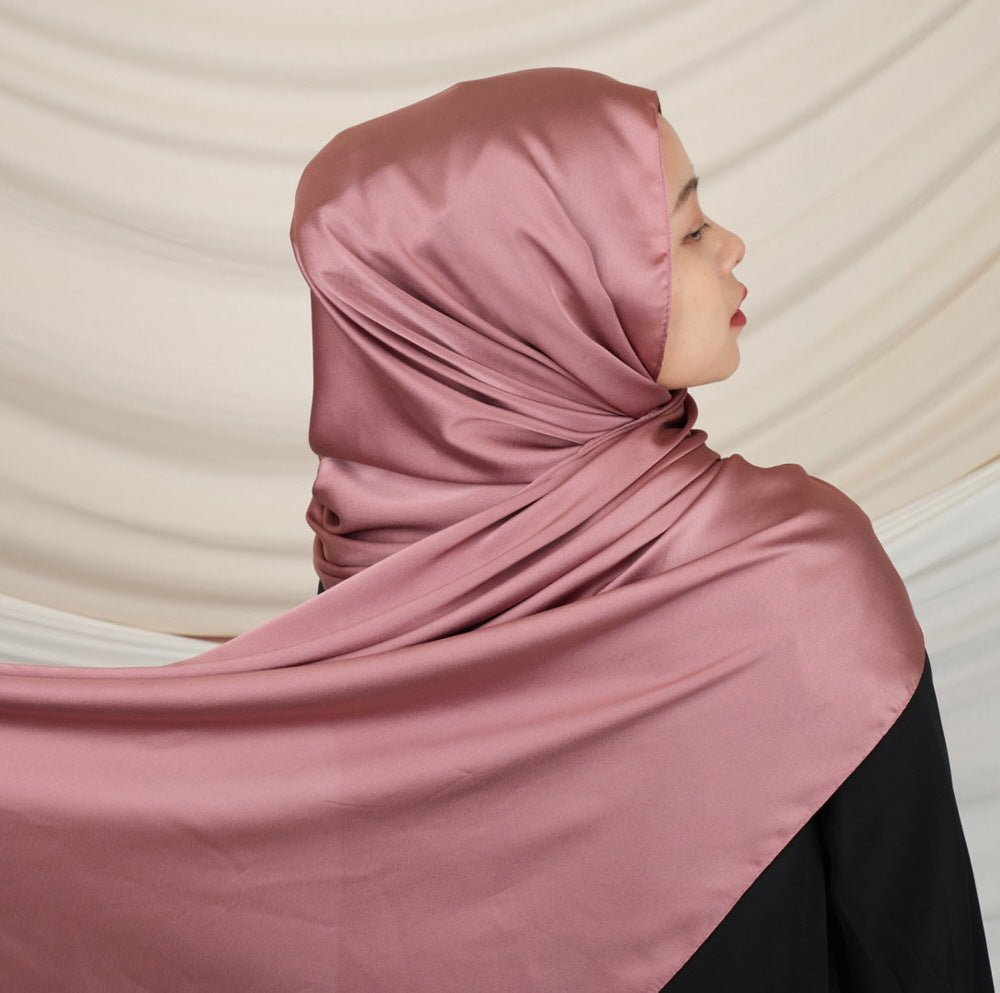 Versatile Headscarf Satin Solid Color Hijab (MH168) - Mariam's Collection
