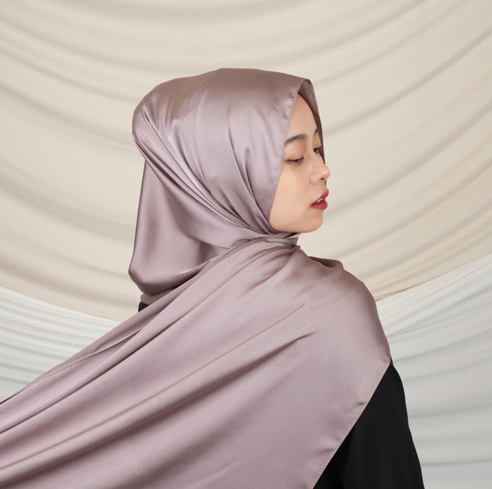 Versatile Headscarf Satin Solid Color Hijab (MH168) - Mariam's Collection