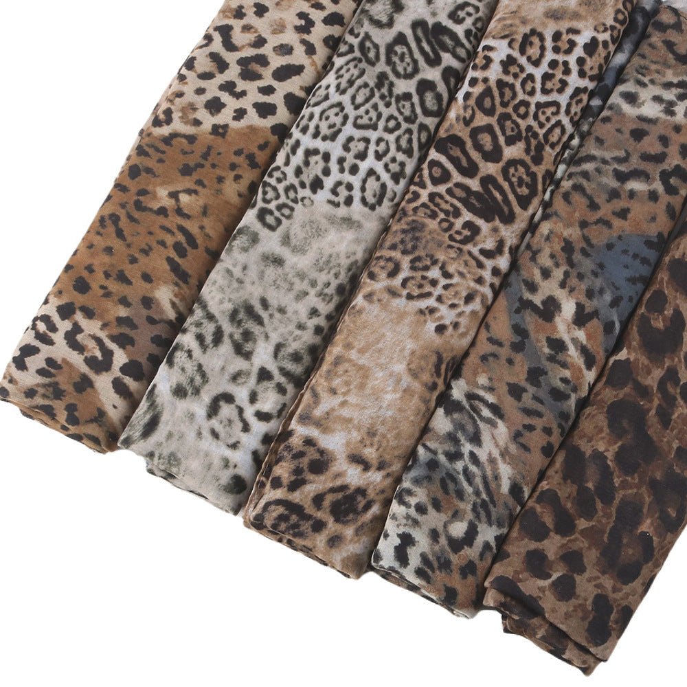 Versatile Leopard Print Fashionable Hijab (MH164) - Mariam's Collection