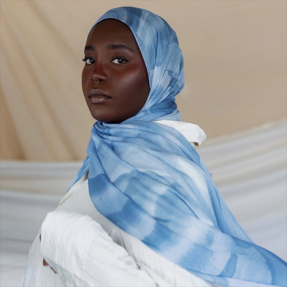 Versatile Watercolor Painted Hijab Collection (MH175) - Mariam's Collection