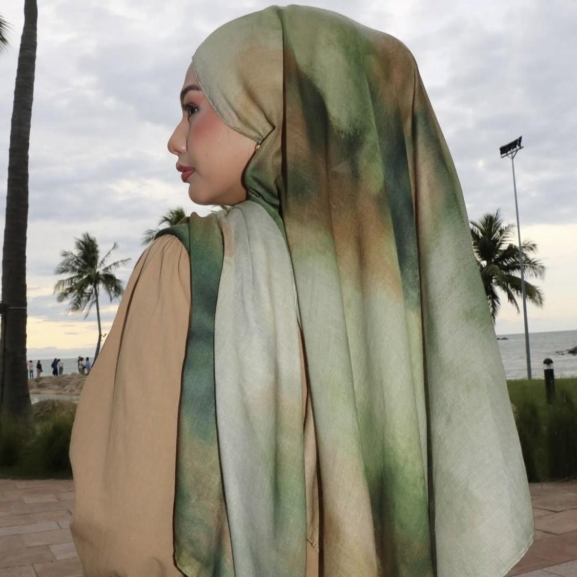 Versatile Watercolor Print Headscarf Hijab Collection (MH166) - Mariam's Collection