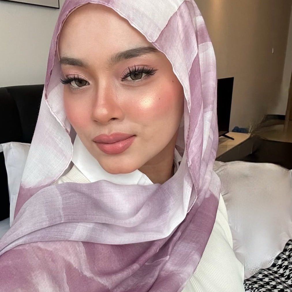 Versatile Watercolor Print Headscarf Hijab Collection (MH166) - Mariam's Collection