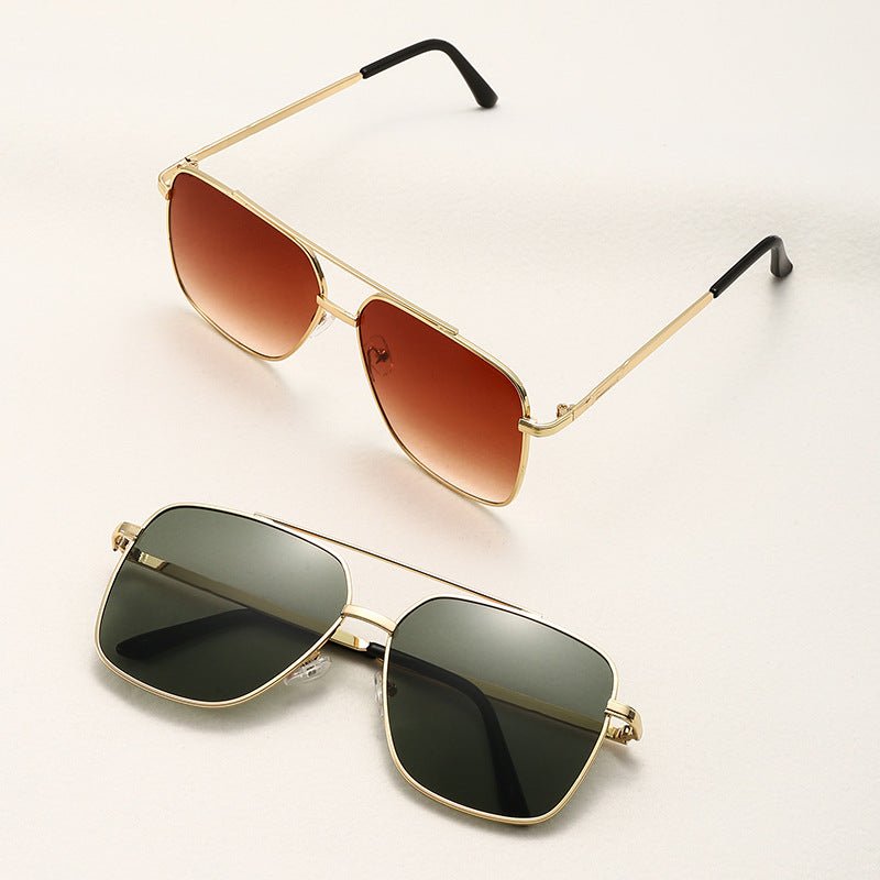 Vintage Double Bridge Sunglasses - Timeless Retro Style for Men & Women (MAC265) - Mariam's Collection