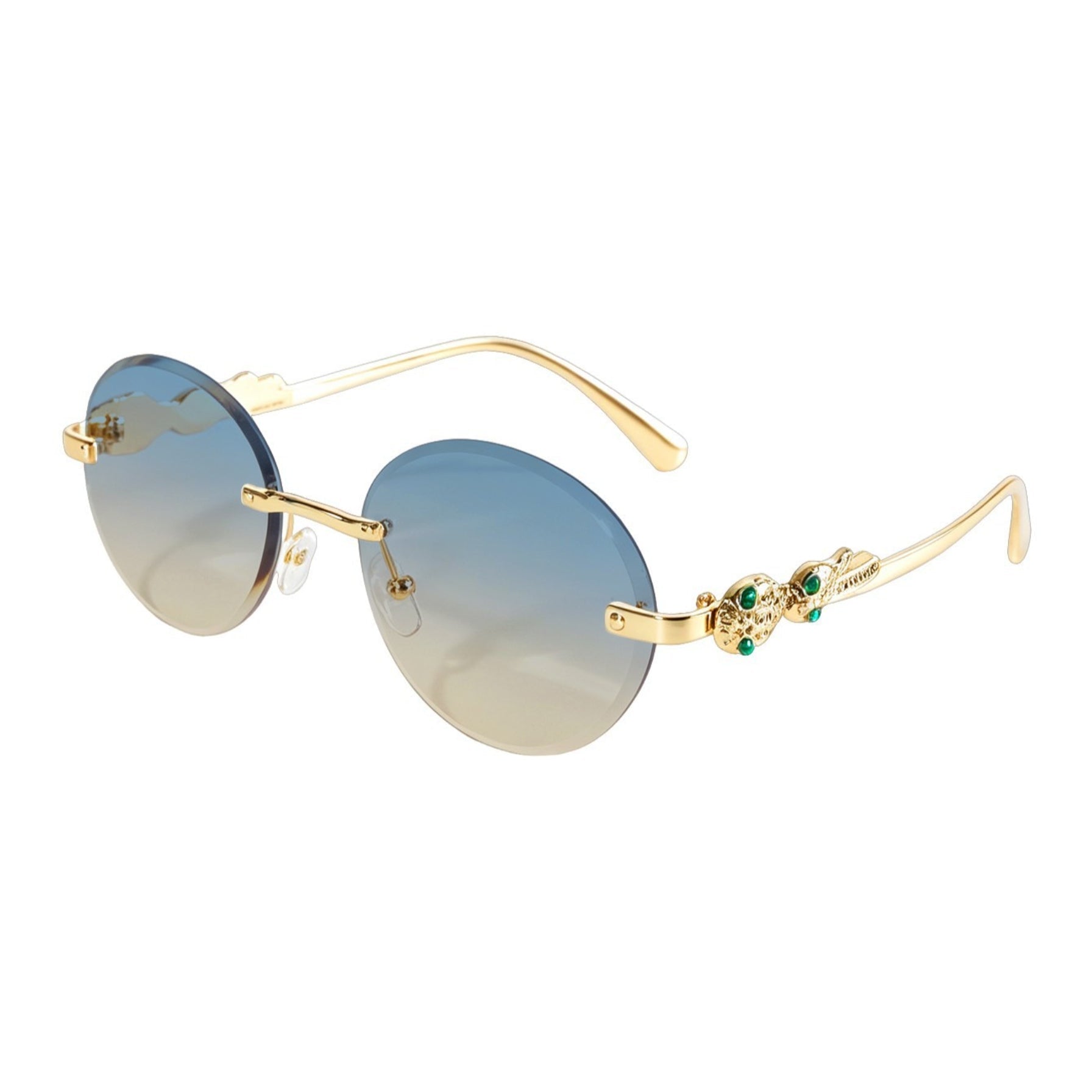 Vintage Oval Rimless Sun Glasses(MAC446) - Mariam's Collection