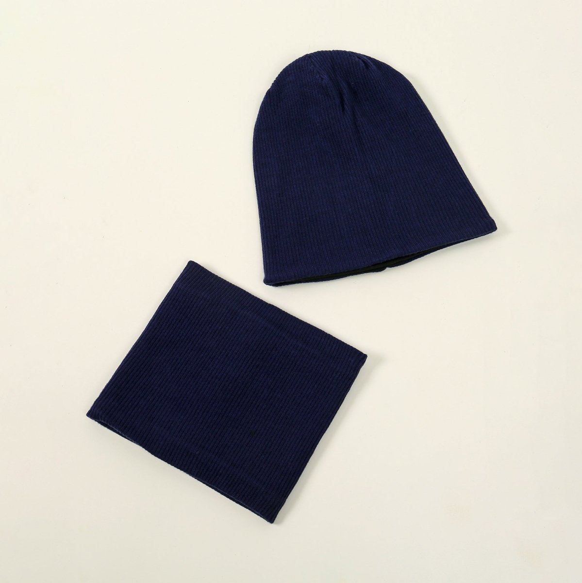 Warm Knit Beanie with Looped Scarf Set (MAC299) - Mariam's Collection