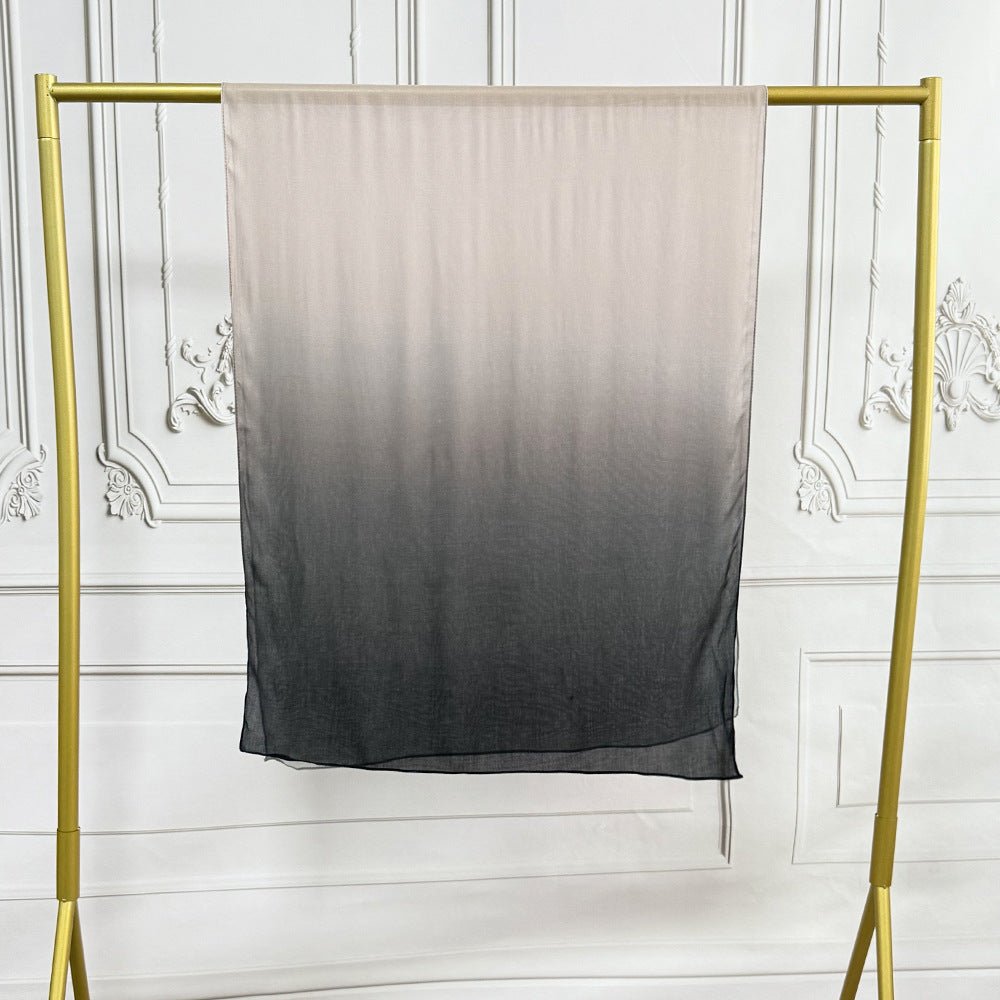 Watercolor Artistic Modal Hijab with Painted Floral Motifs (MH144) - Mariam's Collection