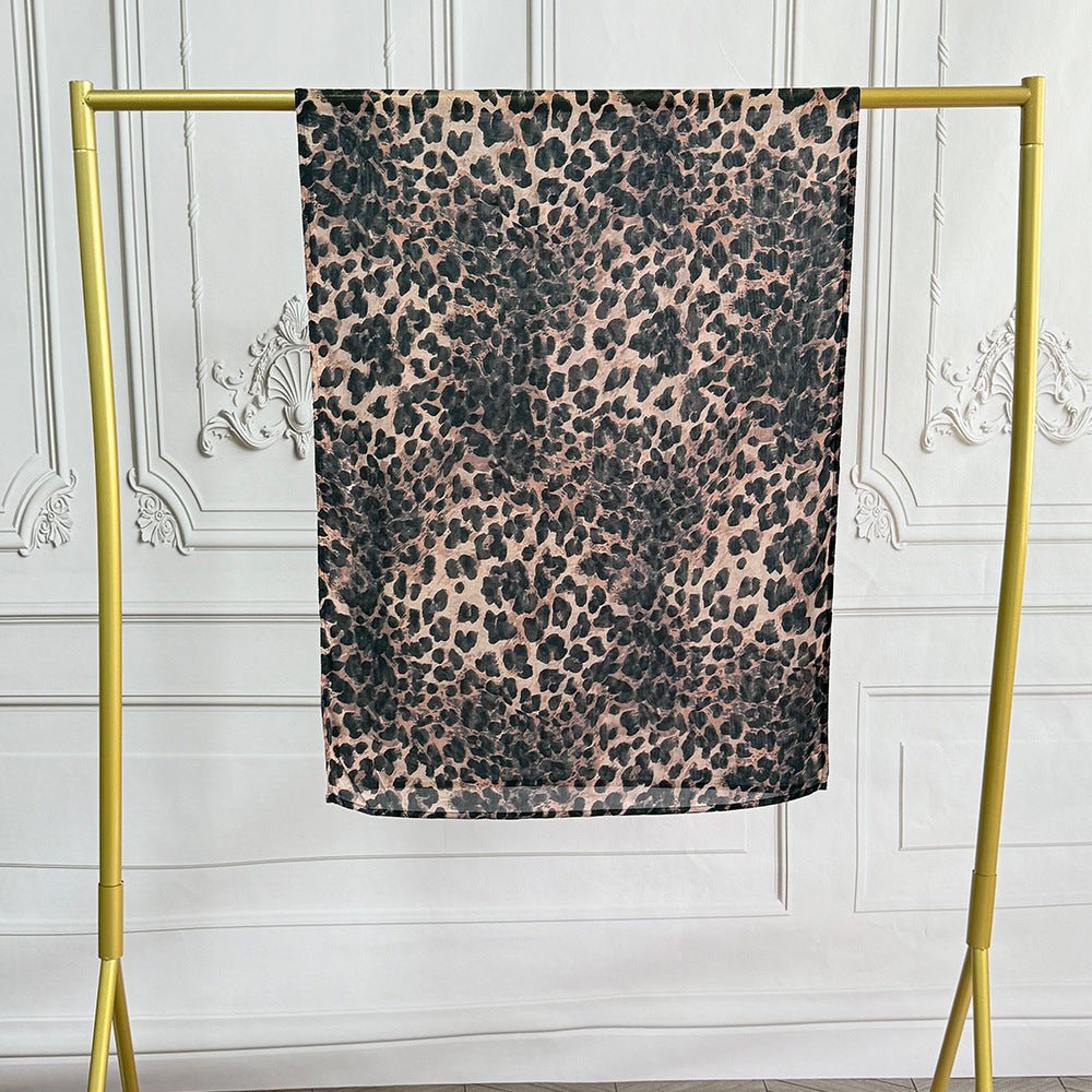 Watercolor Artistic Modal Hijab with Painted Floral Motifs (MH144) - Mariam's Collection