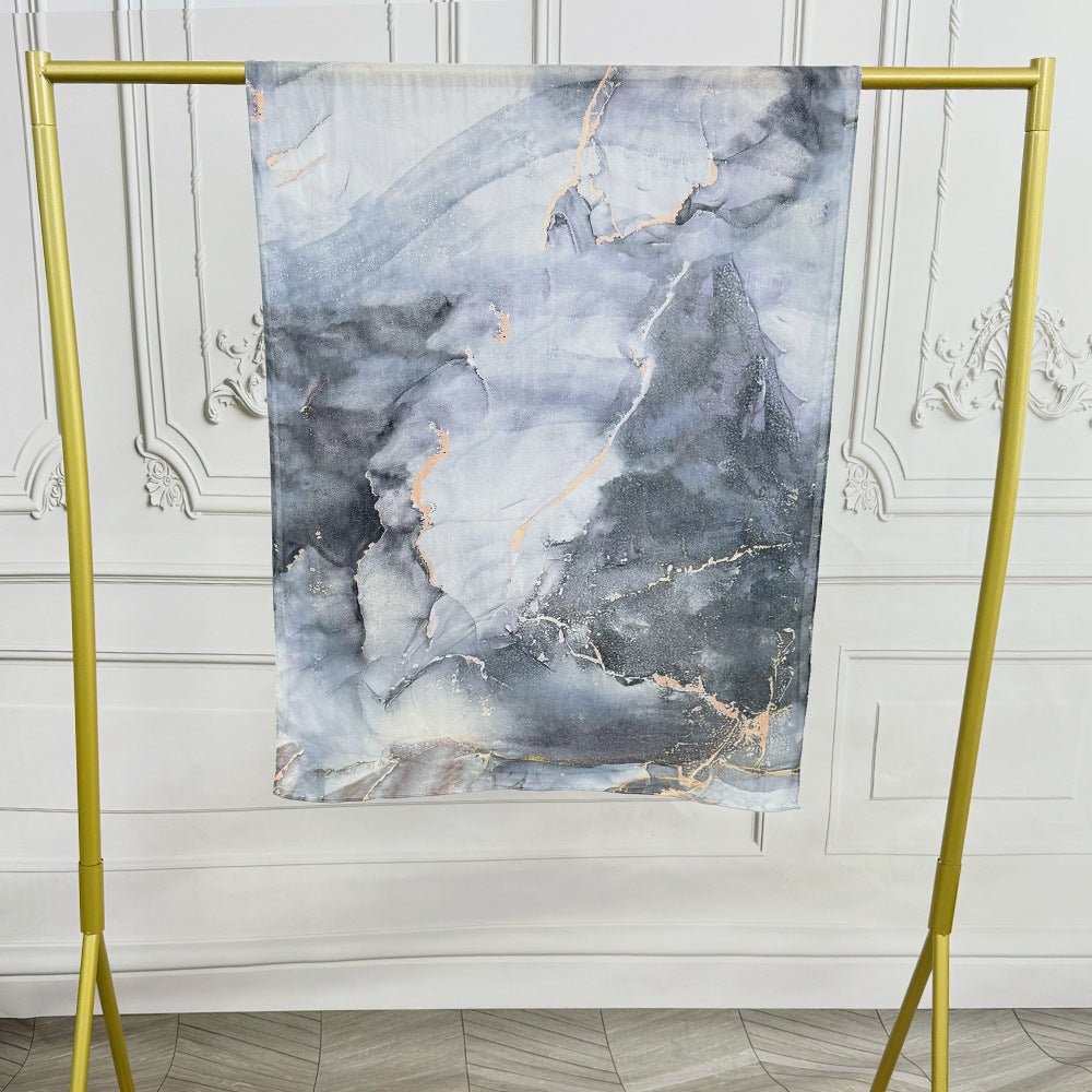 Watercolor Artistic Modal Hijab with Painted Floral Motifs (MH144) - Mariam's Collection