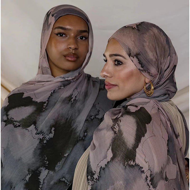 Watercolor Series Printed Headscarf Hijab (MH179) - Mariam's Collection