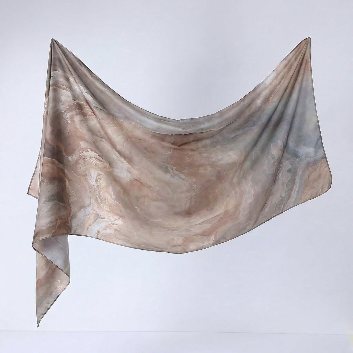 Soft breathable hijab shawl in pastel watercolour colourway
