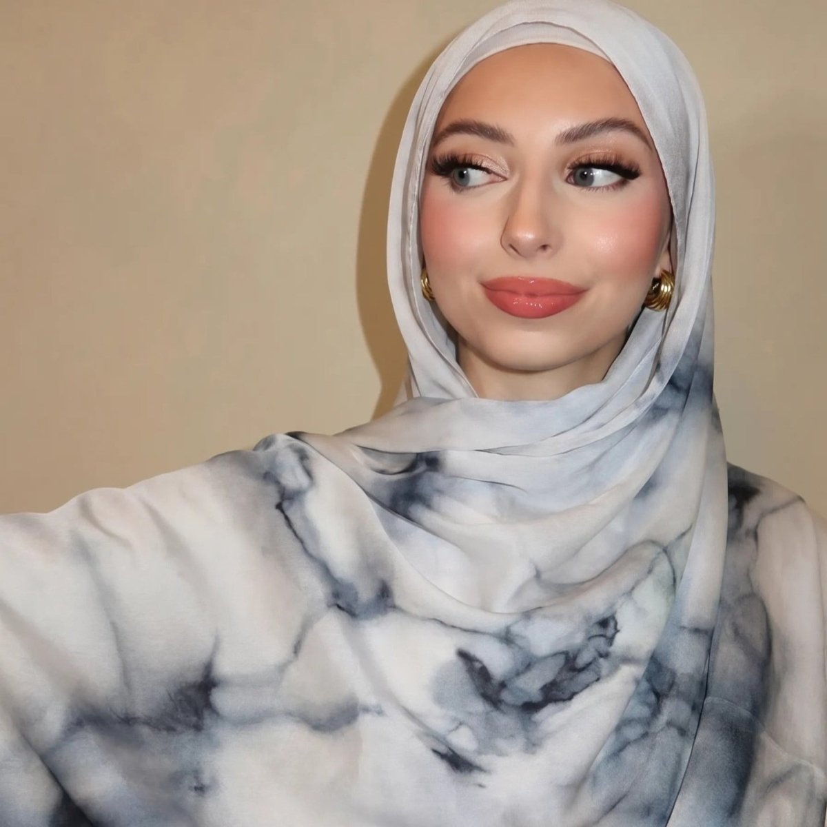 Watercolour Wash Hijab Scarf(MH240) - Mariam's Collection