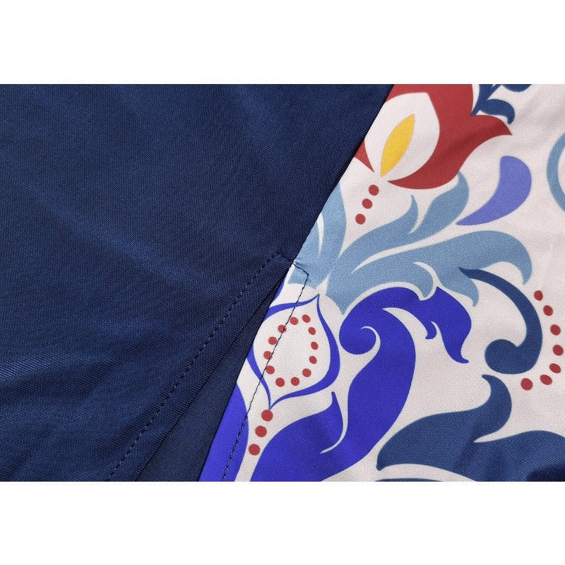 Women's 3 - Piece Printed Splicing Modest Burkini Set, Including Top, Bottoms And Covering, Suitable For Swimming Pool, Beach, Surfing And Sun Protection. (MB018) - Mariam's Collection