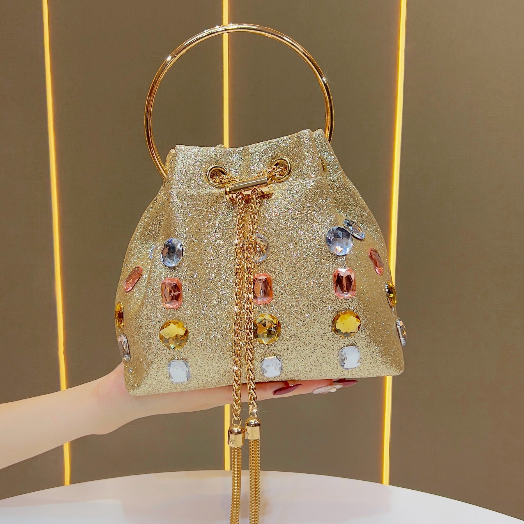 Women's Bucket Bag & Evening Chain Crossbody(MAC437) - Mariam's Collection