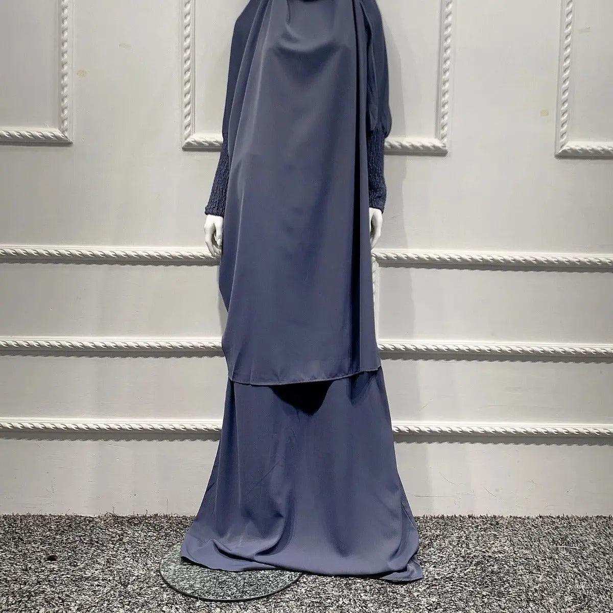 Women's Nidha Two-Piece Jilbab with Scrunchie Cuffs - MJ004 - Mariam's Collection