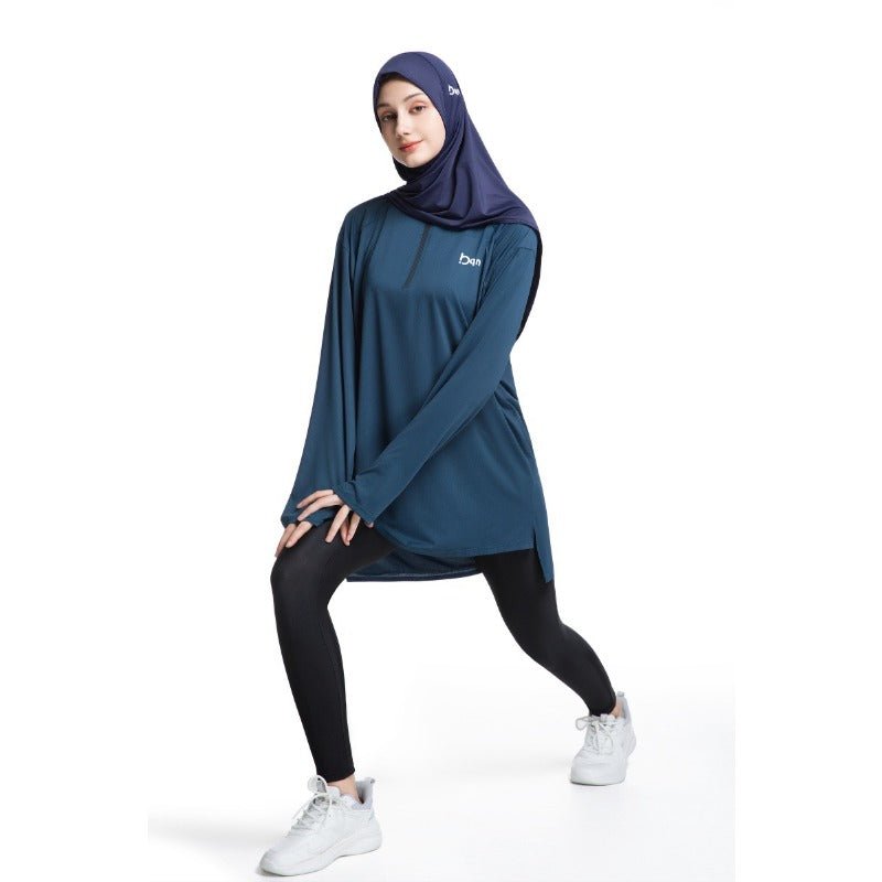 Women's Quick Dry Half Zip Running Top(MS115) - Mariam's Collection