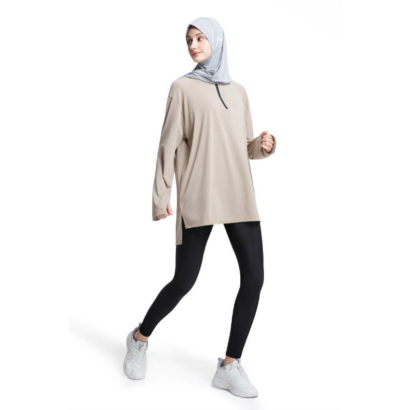 Women's Quick Dry Half Zip Running Top(MS115) - Mariam's Collection