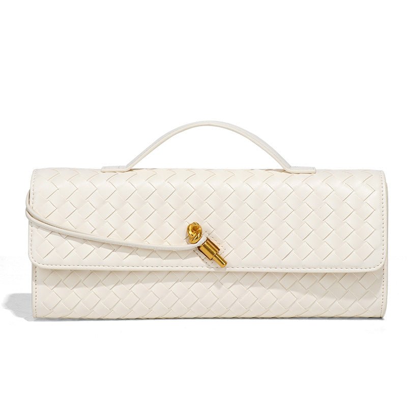 Woven PU Leather Clutch Bag(MAC432) - Mariam's Collection