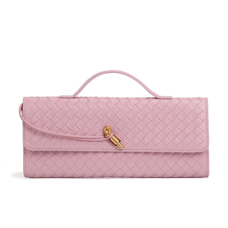 Woven PU Leather Clutch Bag(MAC432) - Mariam's Collection