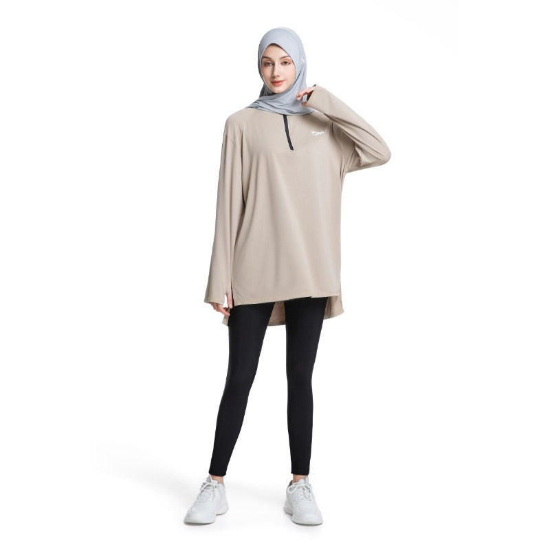 Women's Quick Dry Half Zip Running Top(MS115)