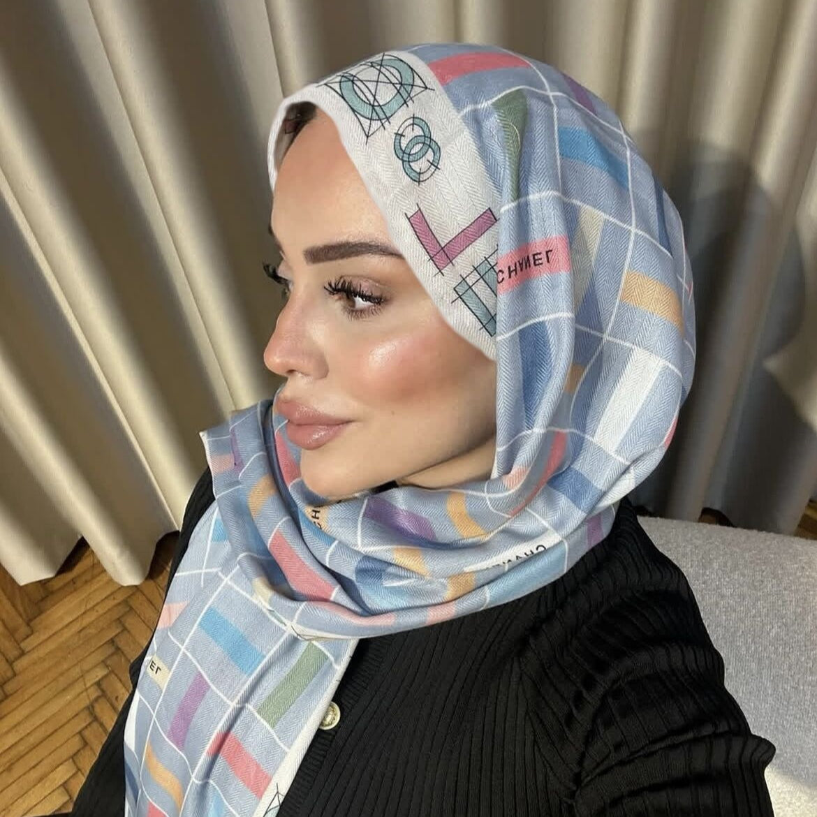 Twill Cotton Printed Scarf(MH215)