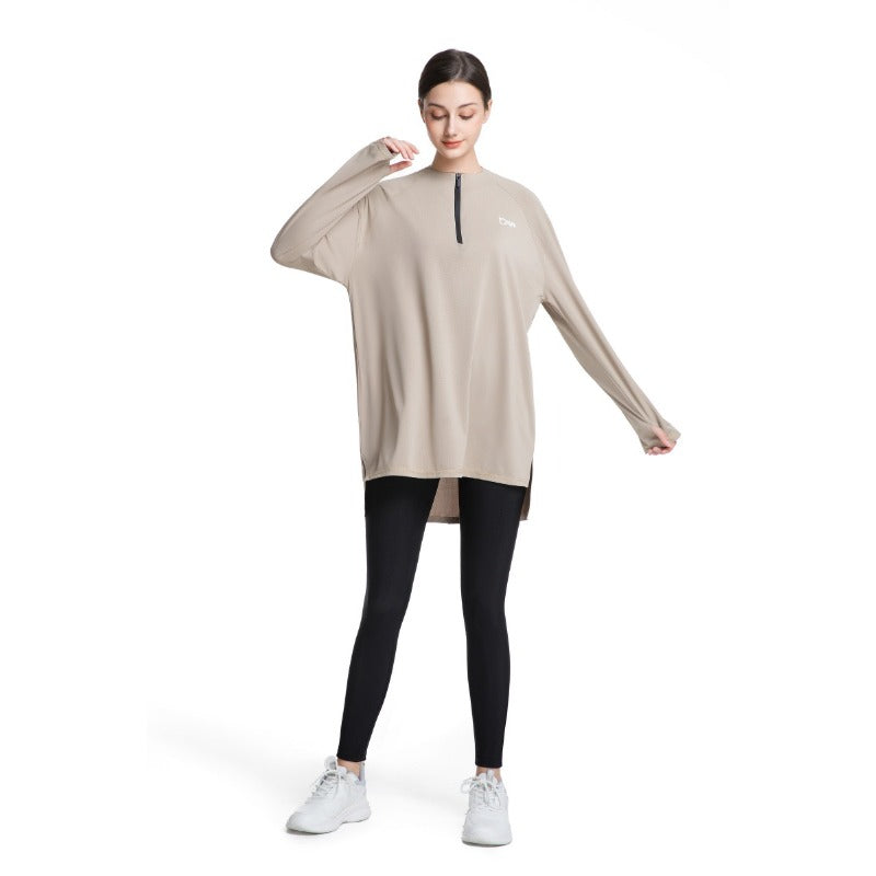 Women's Quick Dry Half Zip Running Top(MS115)