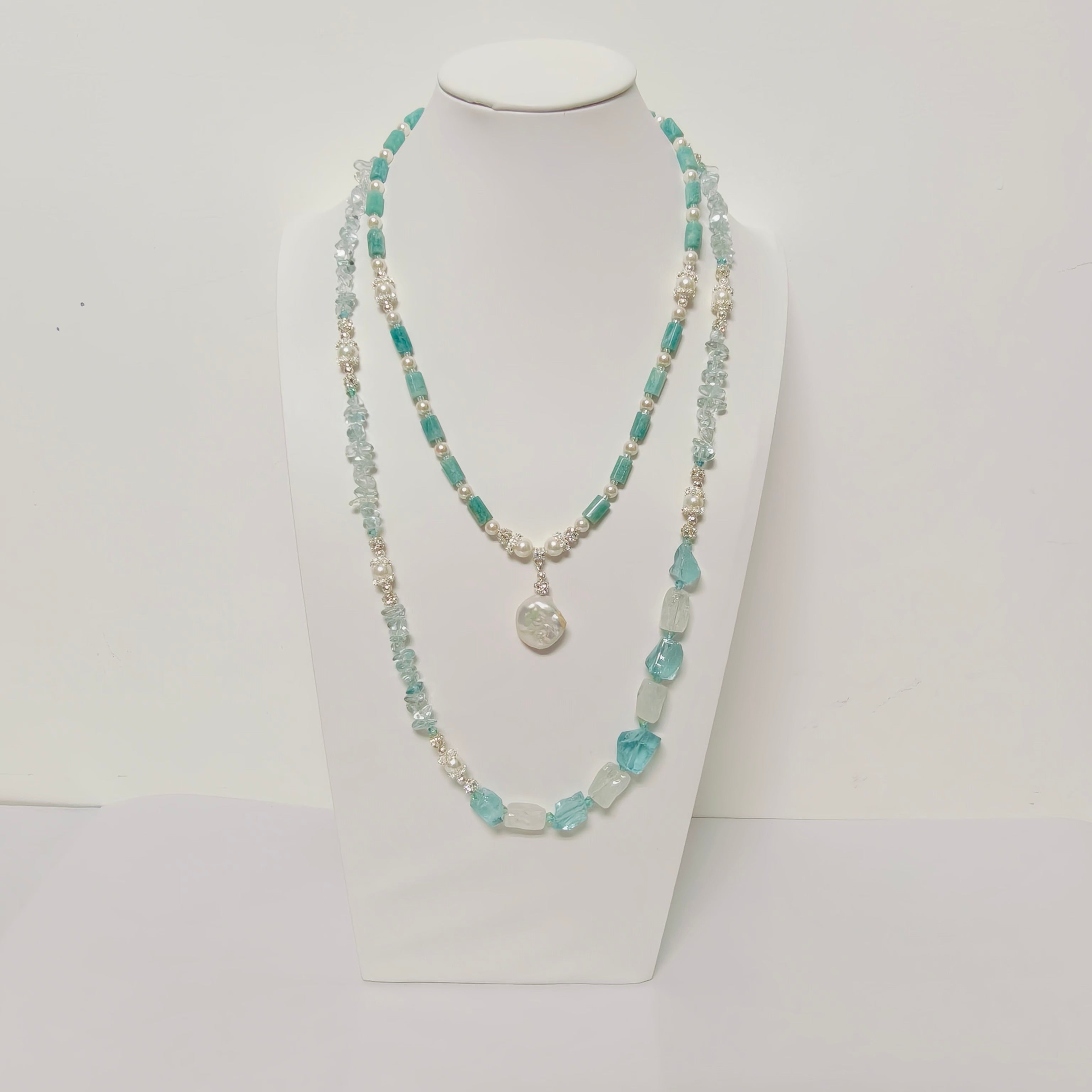 Handmade Premium Crystal Necklace |  Artisan Woven Jewelry with Alloy Accents  | Elegant Sparkling Statement Necklace for Women (MAC344)