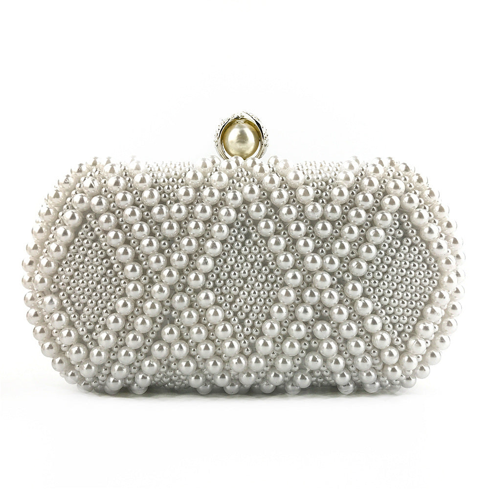 Hand-Beaded Pearl Evening Elegance Handbag (MAC286)