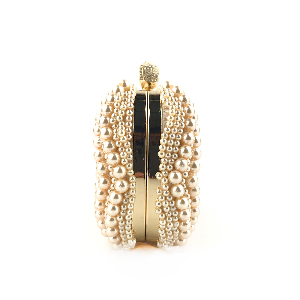 Hand-Beaded Pearl Evening Elegance Handbag (MAC286)