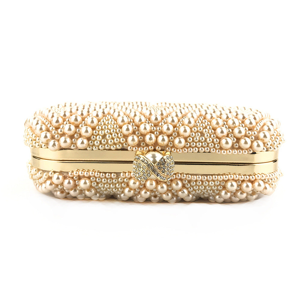 Hand-Beaded Pearl Evening Elegance Handbag (MAC286)