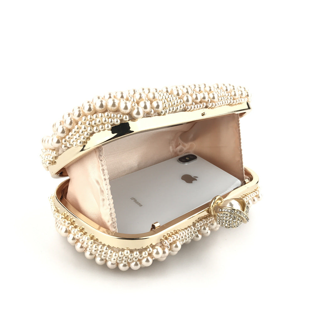 Hand-Beaded Pearl Evening Elegance Handbag (MAC286)