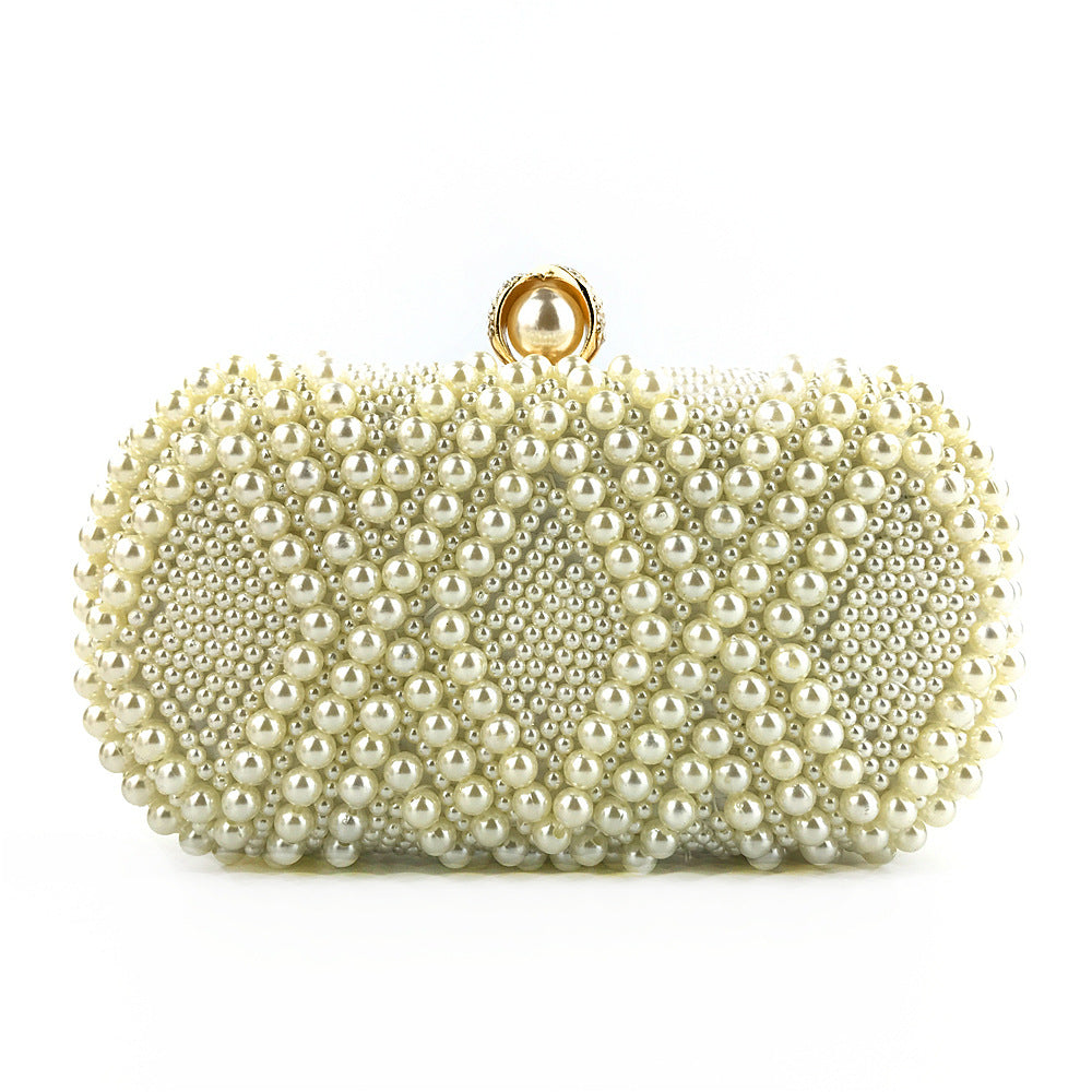 Hand-Beaded Pearl Evening Elegance Handbag (MAC286)