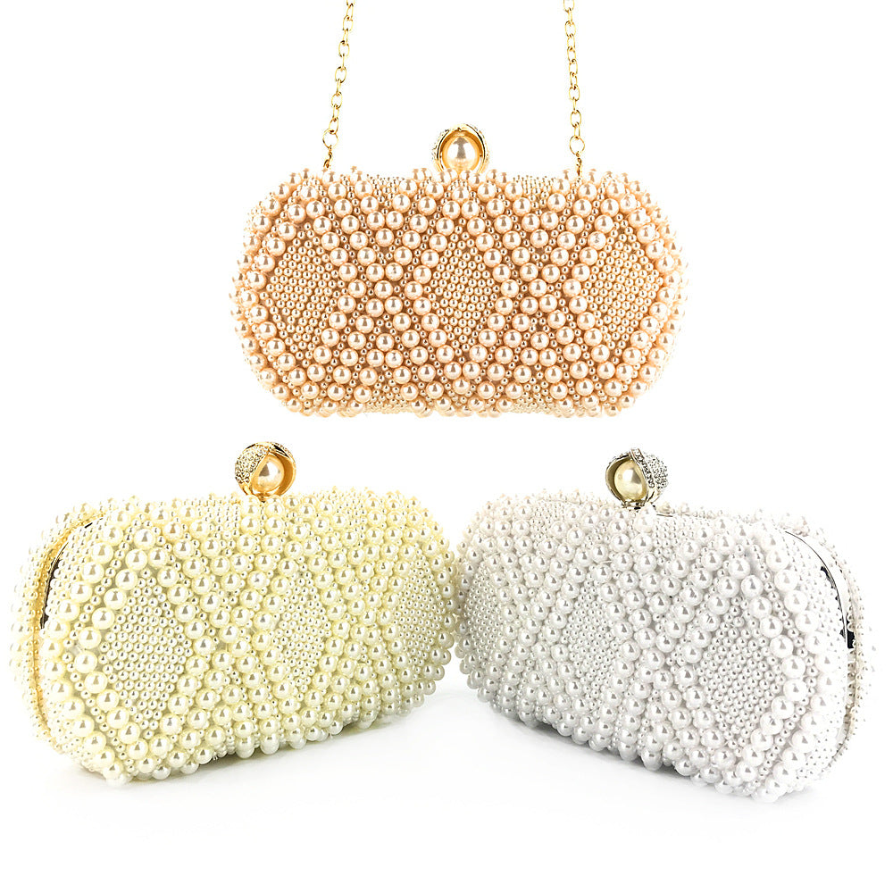 Hand-Beaded Pearl Evening Elegance Handbag (MAC286)