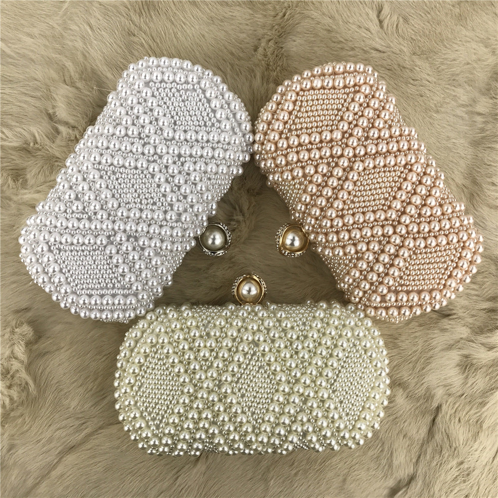 Hand-Beaded Pearl Evening Elegance Handbag (MAC286)