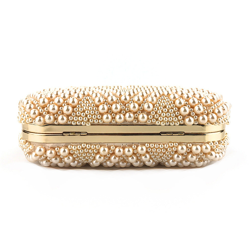 Hand-Beaded Pearl Evening Elegance Handbag (MAC286)